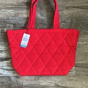 NWT Vera Bradley Red Quilted Tote Bag